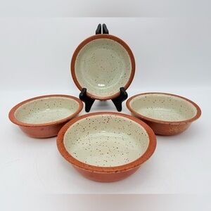 Set of 4 vintage bowls plates Sial Hors Serie art pottery, Gaétan Beaudin 6”